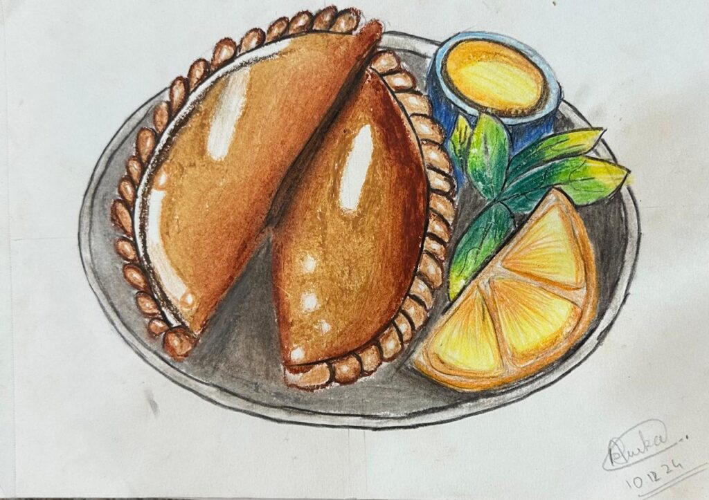 Indian Croissant - Drawing by BeBalak  Drawing Student